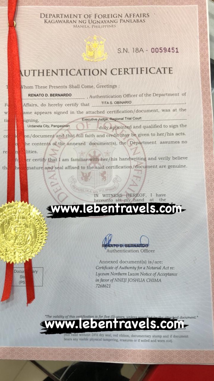 ADMISSION FOR Canada - RED RIBBON DOCUMENT PROCESSED